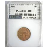 1867 2 Cents MS66+ RD LISTS $27500