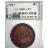 1881-S Morgan MS65+ PL LISTS $435