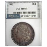 1886 Morgan PCI MS65+ Nice Toning