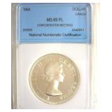 1964 Dollar NNC MS69 PL Confederation Meetings