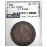 1847 Crown PCI PR63 Great Britain Gothic