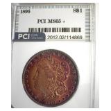 1896 Morgan PCI MS65+ Fabulous Color