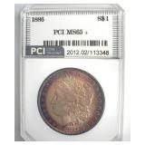 1886 Morgan PCI MS65+ Terrific Toning