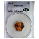 1952-S Cent CAC MS66 RD