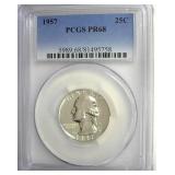 1957 Quarter PCGS PR68