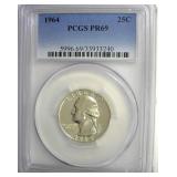 1964 Quarter PCGS PR69