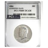 1964 Accented Hair Kennedy PR69 DCAM LISTS $47000