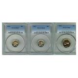 1961 19662 1963 Dime PCGS PR66 PR67 3 Pc Lot