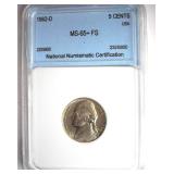 1962-D Nickel NNC MS66+ FS