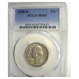 1955-D Quarter PCGS MS65
