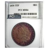1878 7TF Morgan PCI MS64 Golden Purple
