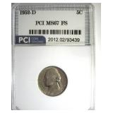 1952-D Nickel MS67 FS LISTS $6000