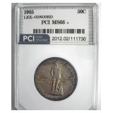1925 50c Lexington-Concord MS66+ LISTS $1400