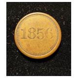 1856 Token AU-UNC 5 Cent in Trade Rare