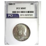 1968-D Kennedy MS67 LISTS $750