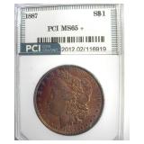 1887 Morgan PCI MS65+ Nice Color