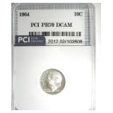 1964 Dime PR70 DCAM LISTS $5250