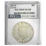 1971-S Silver Ike PR70 DCAM LISTS $475