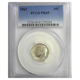 1963 Dime PCGS PR69