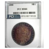 1886 Morgan PCI MS65 Gorgeous Color
