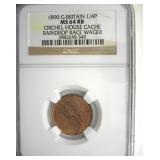1890 1/4P NGC MS64 RB Great Britain