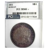 1921 Morgan PCI MS65+ Nice Color
