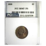 1956 Nickel MS67 FS LISTS $2600