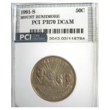 1991-S 50c Mount Rushmore PCI PR70 DCAM