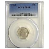 1964 Dime PCGS PR68