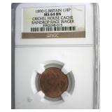 1890 1/4P NGC MS64 BN Raindrop Race Wager