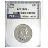 1962 Franklin PR69+ DCAM LISTS $3850 IN 69 DC