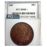 1889 Morgan MS66+ LISTS $3800
