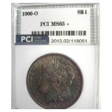 1900-O Morgan PCI MS65+ Blue Toning
