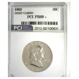 1963 Franklin PR69+ DCAM LISTS $5000 IN 69 DC