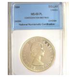 1964 Dollar NNC MS69 PL Confederation Meetings