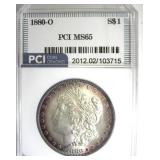 1880-O Morgan MS65 LISTS $14000