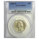 1963-D Quarter PCGS MS65