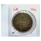 1936 1/2 Crown AU Great Britain