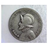 1930 Silver 1/4 Balboa Panama