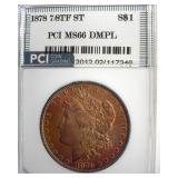 1878 7/8TF Strong Morgan PCI MS66 DMPL Great Color