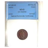 317-326 AD Crispus MS63 Ancient Rome