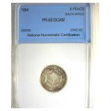 1954 6 Pence NNC PR69 DCAM South Africa