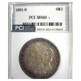 1921-S Morgan MS65+ LISTS $1250