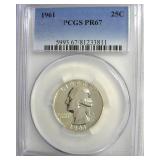 1961 Quarter PCGS PR67