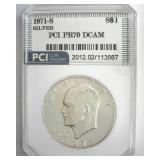 1971-S Silver Ike PR70 DCAM LISTS $475