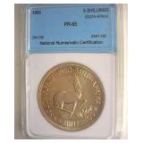 1950 5 Shillings NNC PR66 South Africa