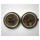 Silver Cuff Links Masada Bronze Coin