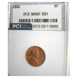 1935 Cent MS67 RD LISTS $285