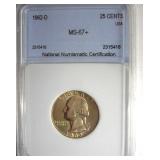 1962-D Quarter MS67+ LISTS FOR $7750