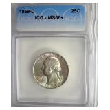 1959-D Quarter ICG MS66+